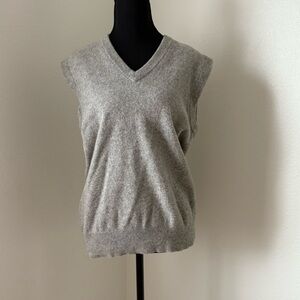 Vintage Piccadilly 100% Australian Lambswool Gray Sweater Vest- Size Large Tall